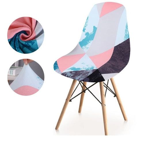 Housse de Chaise - Motif Scandinave Mosaïque