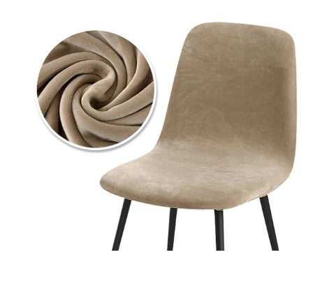 Housse de chaise <br> Velours Beige