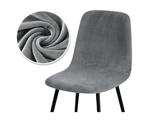 Housse de chaise <br> Velours Gris