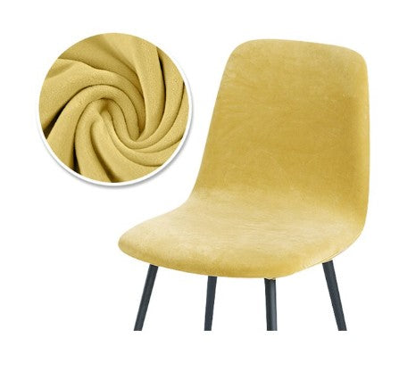 Housse de chaise <br>en Velours Jaune