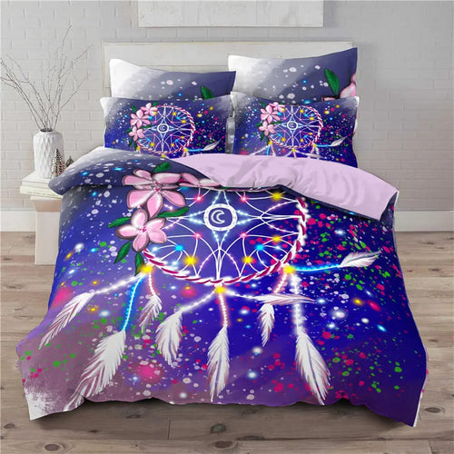 Housse de Couette Attrape Rêve<br> Bleu Violet