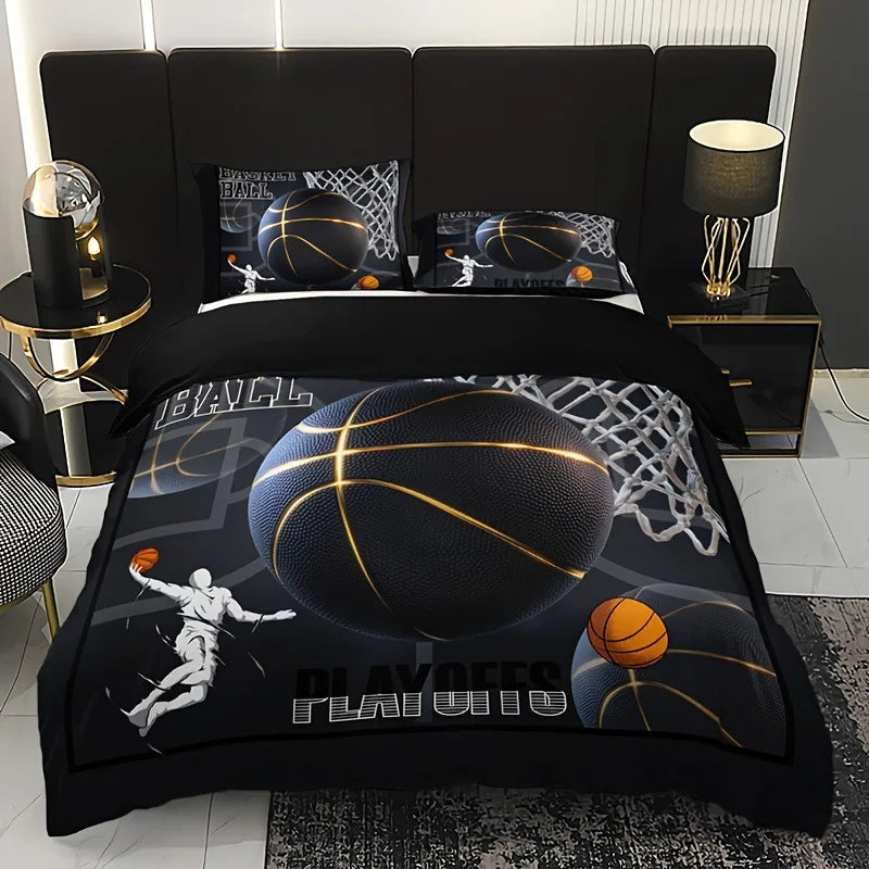 Housse de Couette <br> Basketball Noire