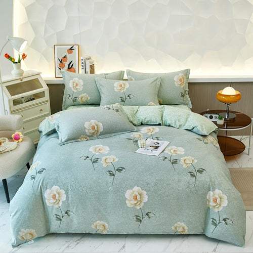 Housse de Couette <br> Camélia Vert
