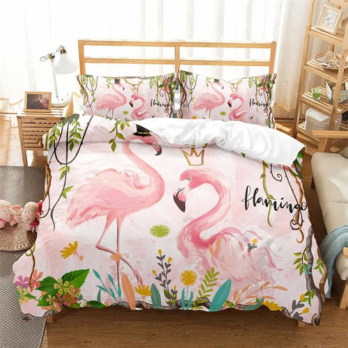 Housse de Couette <br> Flamant Rose