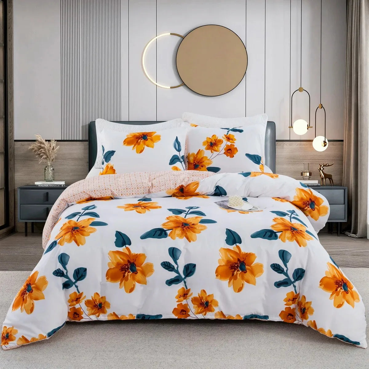Housse de Couette <br> Fleur d'Ocre