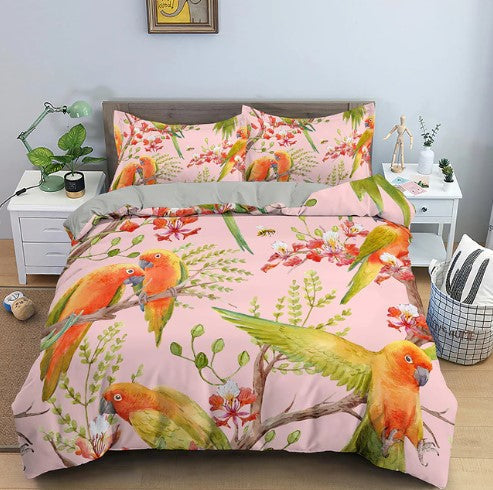 Housse de Couette Florale <br> Oiseau