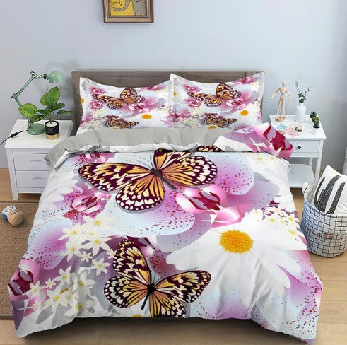 Housse de Couette Florale <br> Papillon