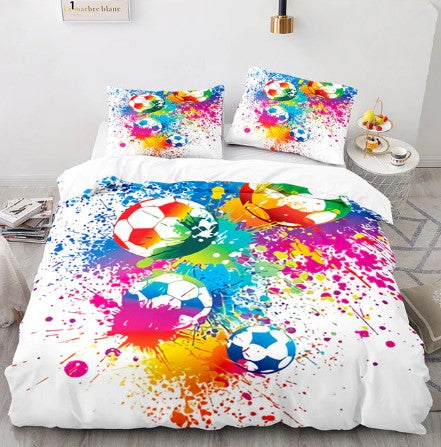 Housse de Couette <br> Foot Blanche