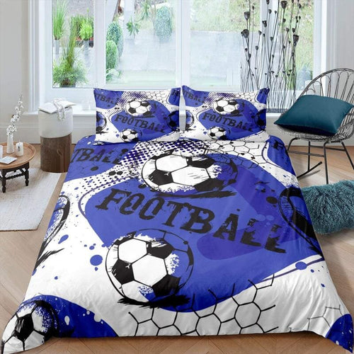 Housse de Couette <br> Foot Bleue