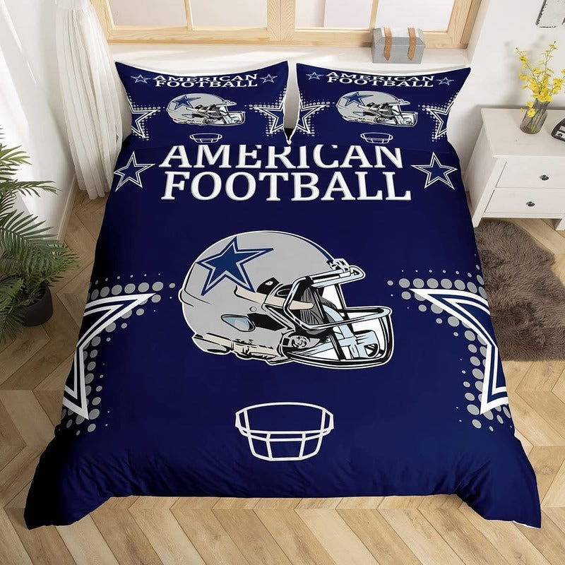 Housse de Couette <br> Football Américain Bleu