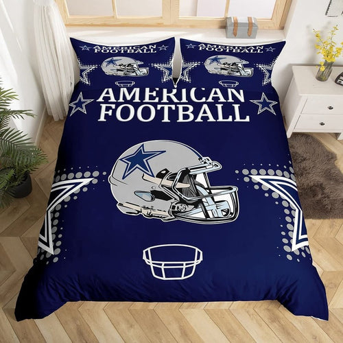 Housse de Couette <br> Football Américain Bleu