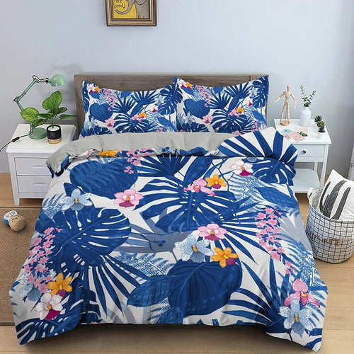 Housse de Couette Tropicale <br> Bleu