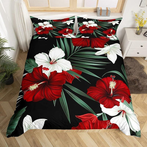 Housse de Couette Tropicale <br> Noir