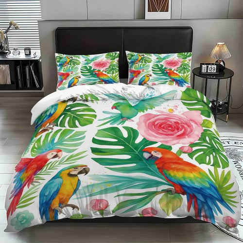 Housse de Couette Tropicale <br> Oiseau