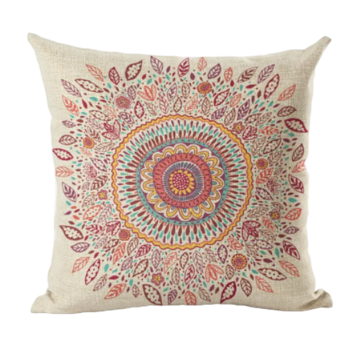 Housse de coussin 40x40 <br> Mandala Colorée