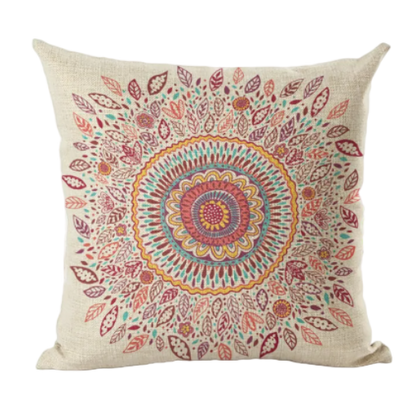 Housse de coussin 40x40 <br> Mandala Colorée