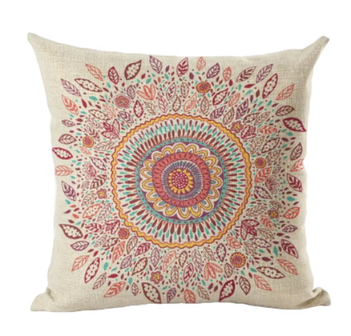 Housse de coussin 40x40 <br> Mandala Colorée