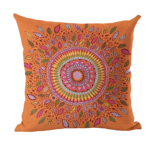Housse de coussin 40x40 <br> Mandala Orange