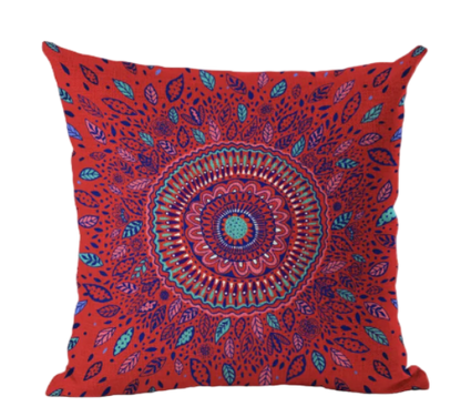 Housse de coussin 40x40 <br> Mandala Rouge
