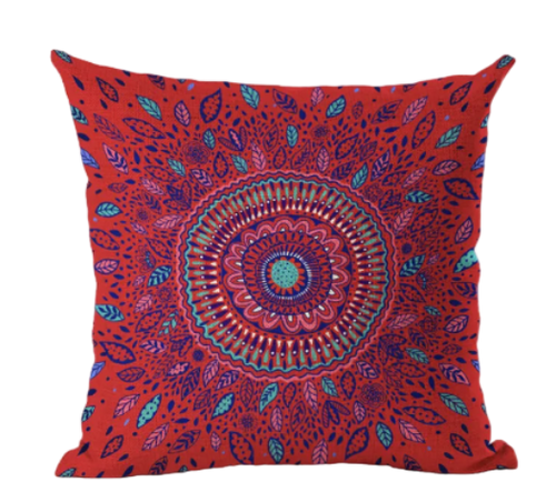 Housse de coussin 40x40 <br> Mandala Rouge