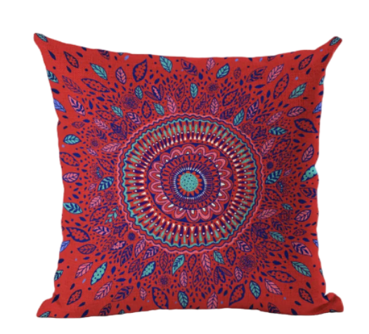 Housse de coussin 40x40 <br> Mandala Rouge