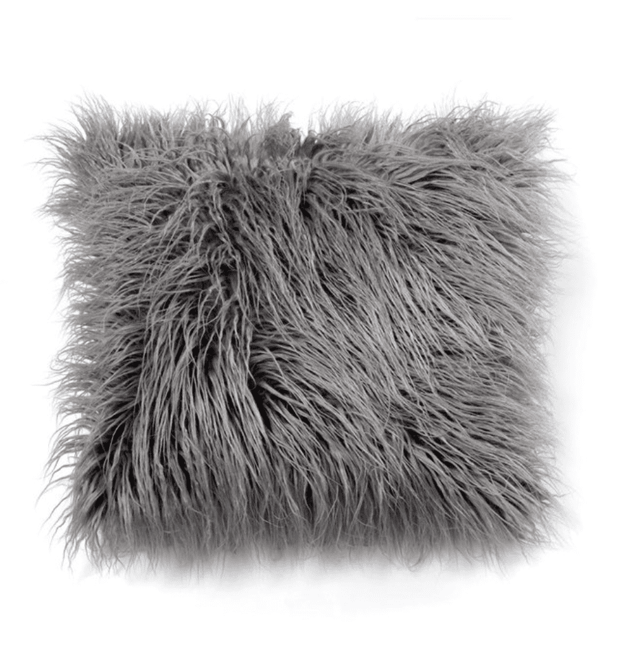 Housse de coussin 45x45 <br> Polaire Gris