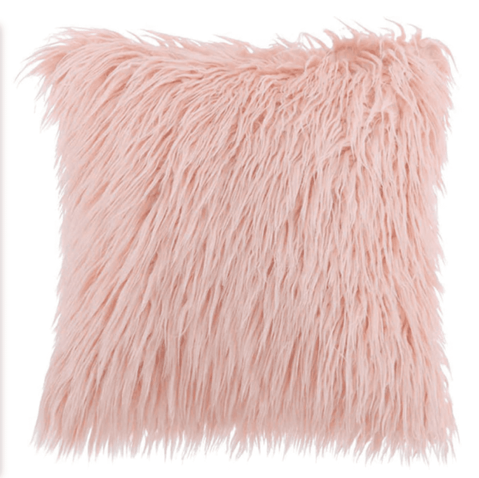 Housse de coussin 45x45 <br> Polaire Rose