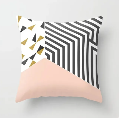 Housse de coussin 45x45 <br> Rayée