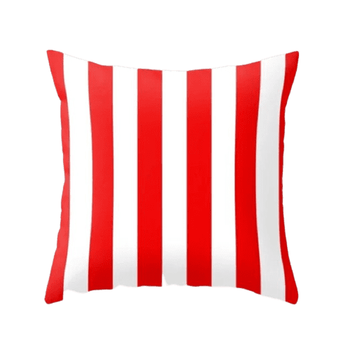 Housse de coussin 45x45 <br> Rouge et Blanc