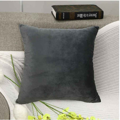 Housse de coussin <br> Velours Gris