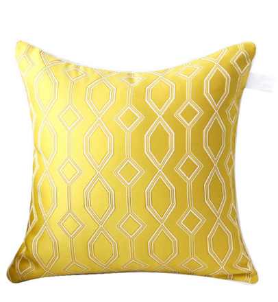 Housse de coussin 60x60 <br> Géométrique Jaune