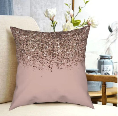 Housse de coussin 60x60 <br> Rose Pailleté