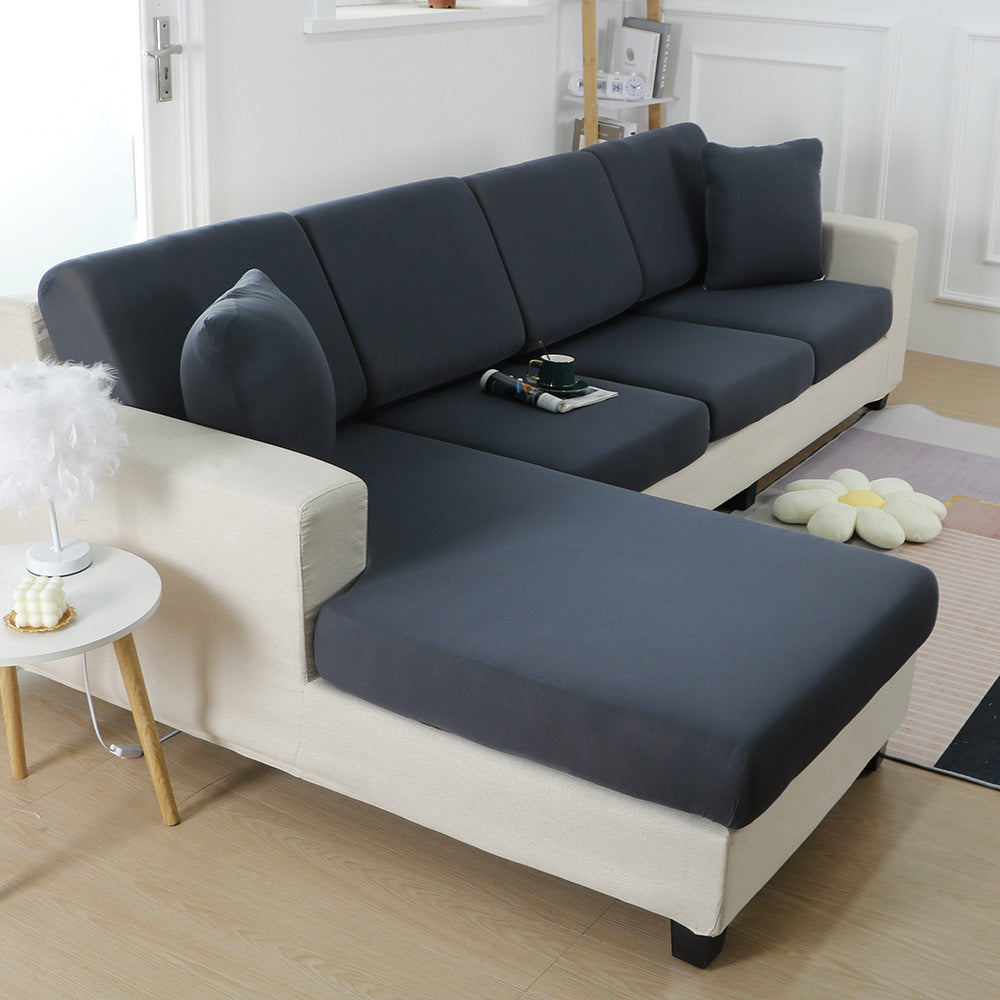 Housse de Coussin Canapé <br> Extensible Grise