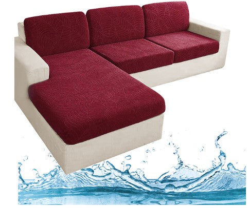 Housse de Coussin Canapé <br> Imperméable Bordeaux