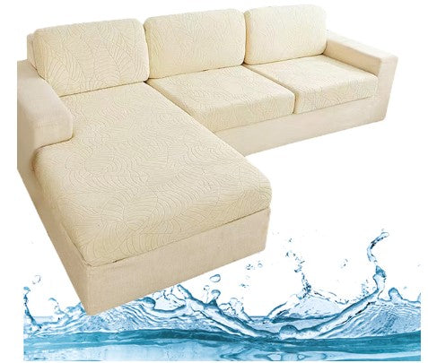 Housse de Coussin Canapé <br> Imperméable Crème