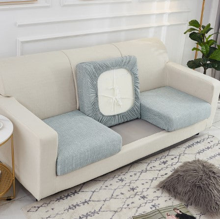 Housse de Coussin Canapé <br> Imprimé Gris Clair