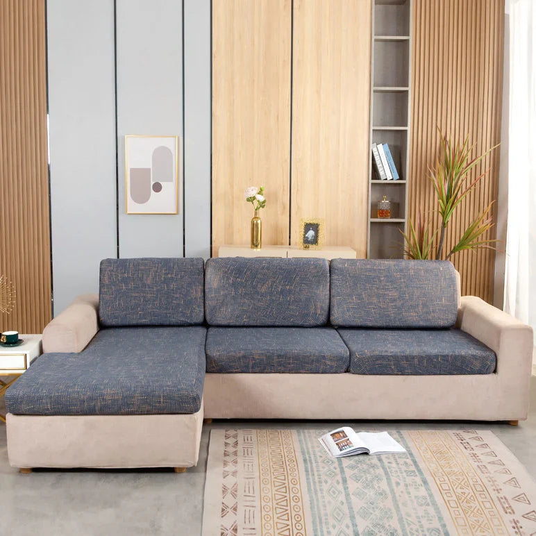 Housse de Coussin Canapé <br> Imprimée Bleu