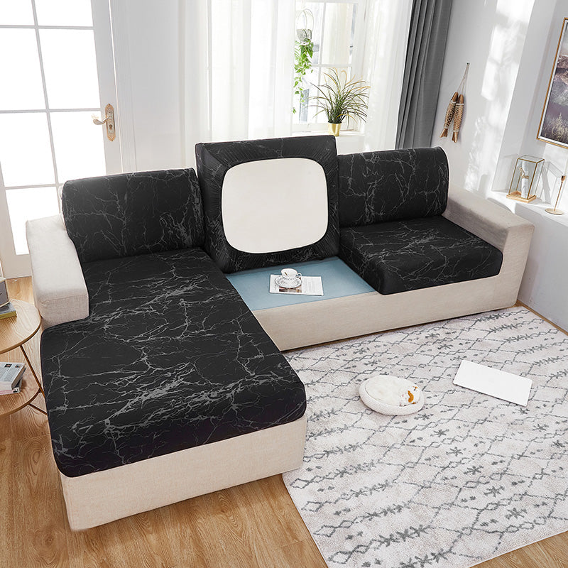 Housse de Coussin Canapé <br> Imprimée Noir