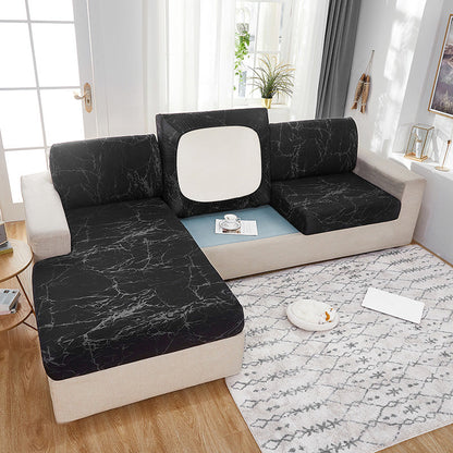 Housse de Coussin Canapé <br> Imprimée Noir