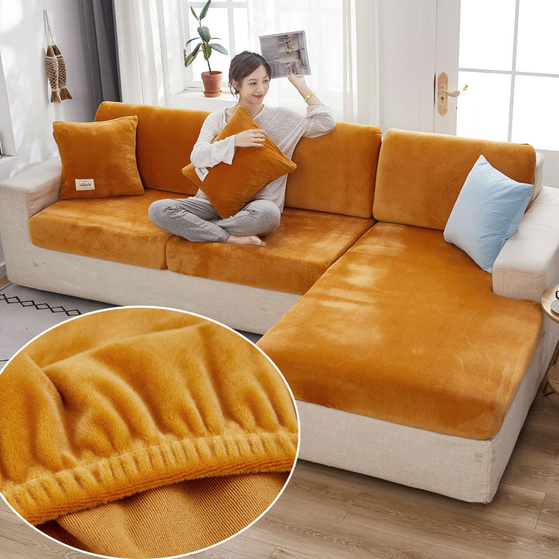 Housse de Coussin Canapé <br> Jaune Moutarde