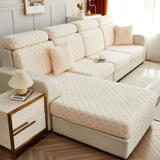 Housse de Coussin Canapé <br> Universelle Beige