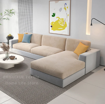 Housse de Coussin Canapé <br> Velours Beige Gray