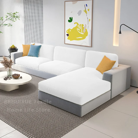 Housse de Coussin Canapé <br> Velours Blanc