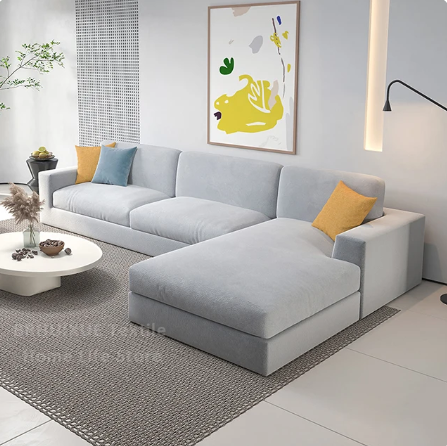 Housse de Coussin Canapé <br> Velours Gris Clair