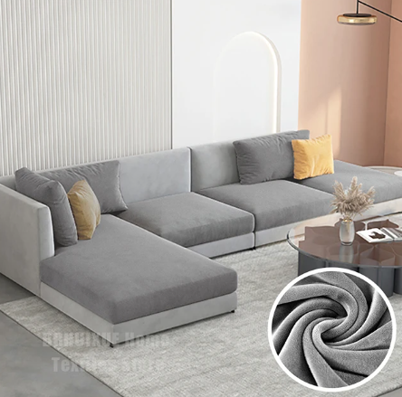 Housse de Coussin Canapé <br> Velours Gris