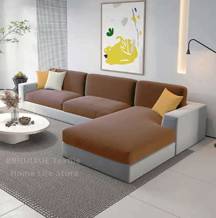 Housse de Coussin Canapé <br> Velours Marron