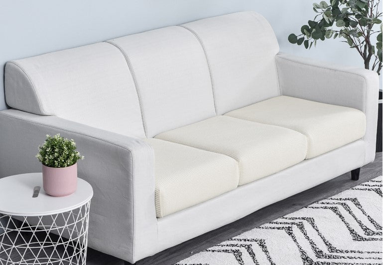 Housse de Coussin Canapé <br> Blanc