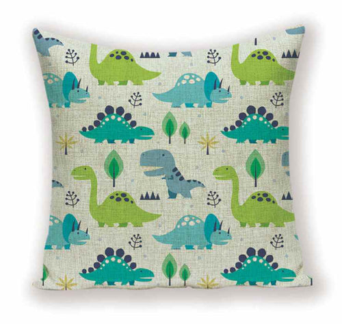 Housse de coussin <br> Dinosaure