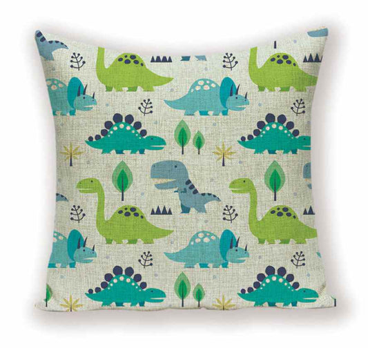 Housse de coussin <br> Dinosaure