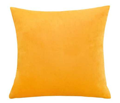 Housse de coussin 60x60 <br> Velours Jaune Abricot
